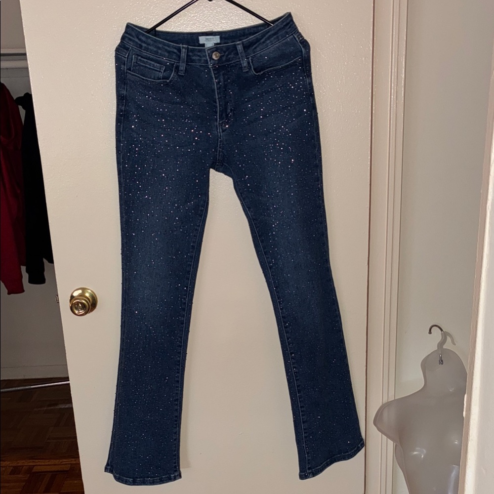 Forever 21 Dark Blue Rhinestone Bootcut - Picture 7 of 10